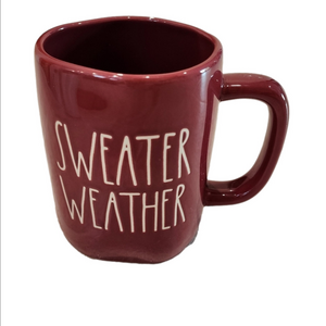 Rae Dunn Sweater Weather Red Mug